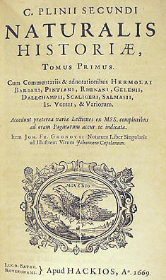 Enciclopédia Naturalis Historia de Plínio, o Velho